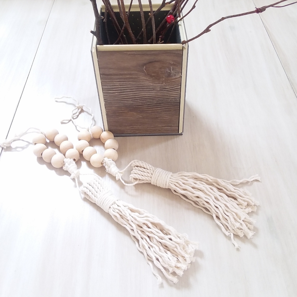 🛑SOLD🛑BOHO BEADED TASSELS/SET OF THREE - Picture 4 of 4
